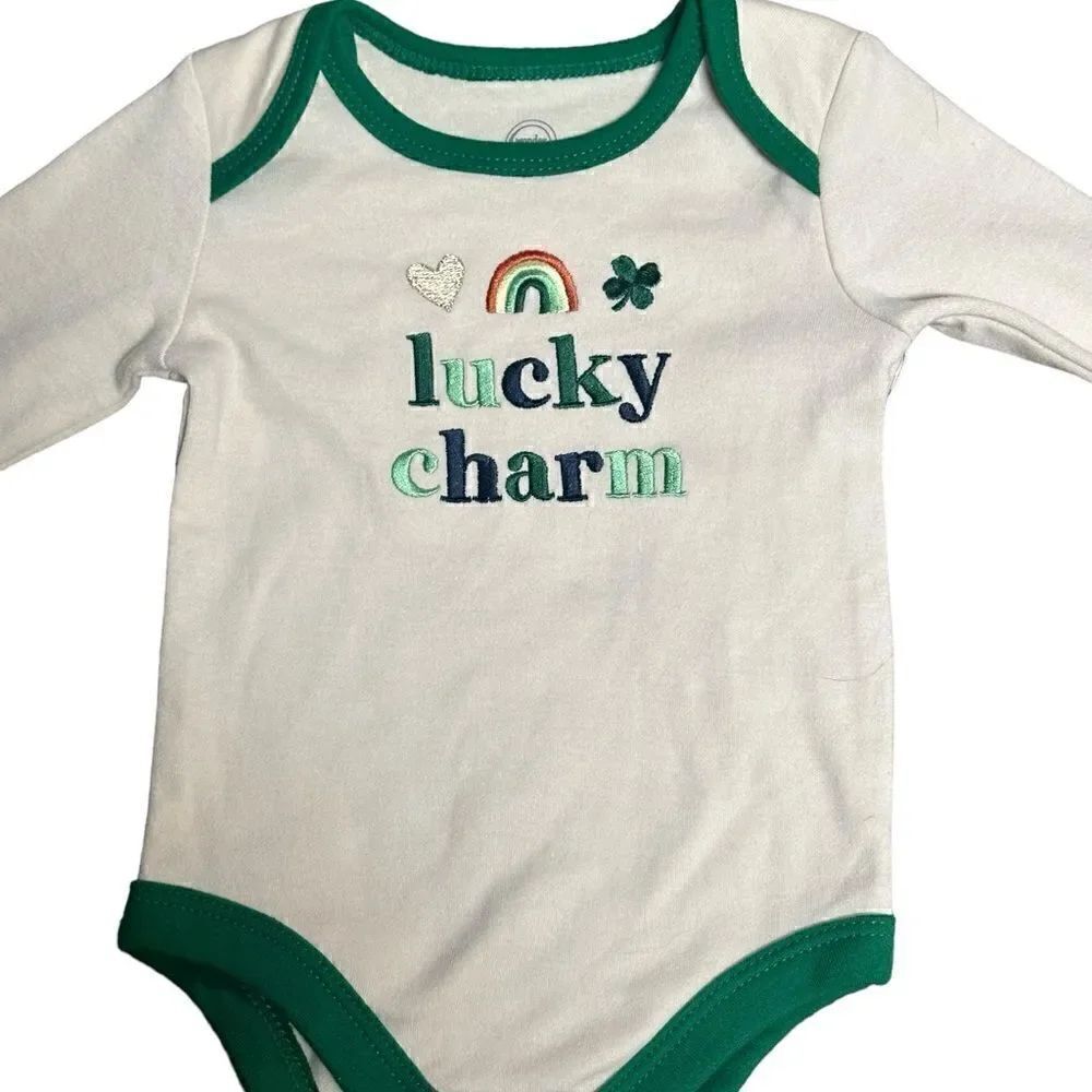 Lucky Charm Infant 2 Piece Long Sleeve Bodysuit & Pants - Picture 5 of 5